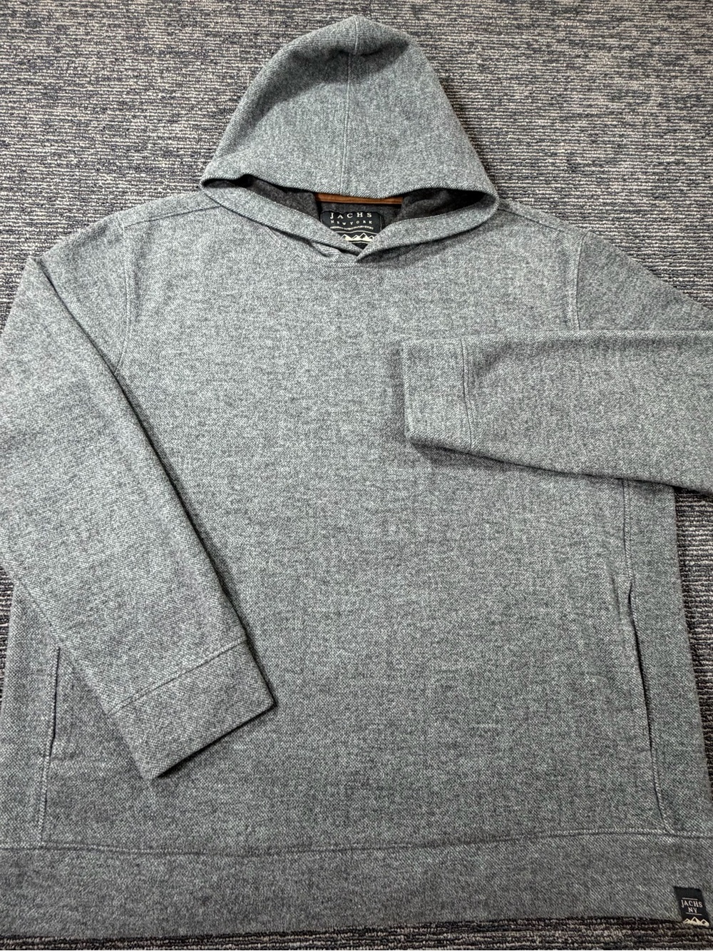 Jachs Gray Hooded Pullover Sweatshirt #Hoodie